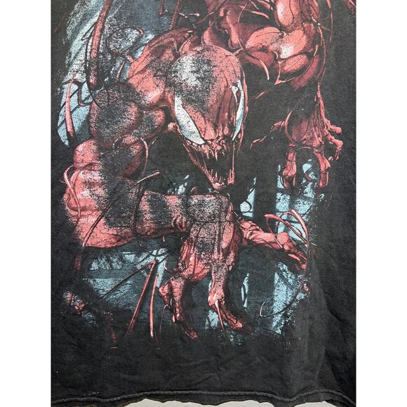 Marvel Carnage Shirt Black Graphic Short Sleeve Tee Super Hero Medium - Picture 4 of 11